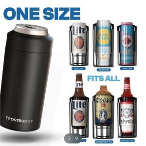 FrostBuddy Navy Insulated Can & Bottle Cooler- 3 pack